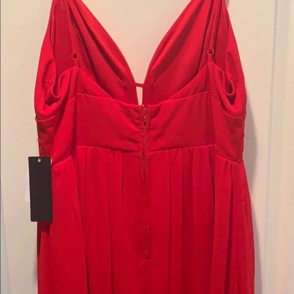 Red Spaghetti Strap Long Dress - Picture 6 of 8